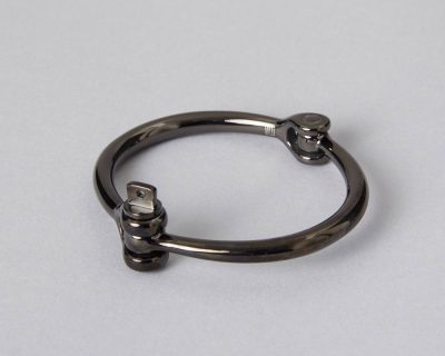 black cuff stainless steel bracelet by ZLCOPENHAGEN Danish Design Handmade