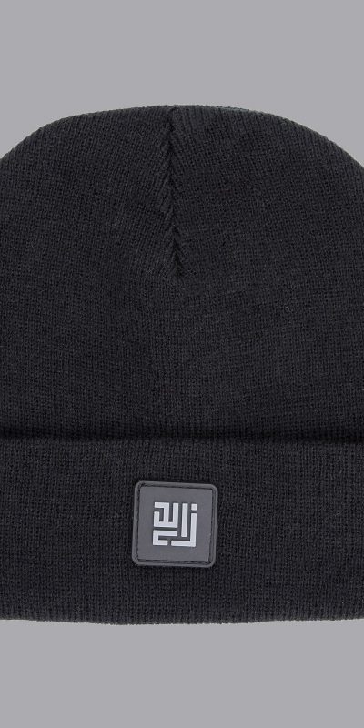 Black Beanie Folded by ZLCOPENHAGEN.