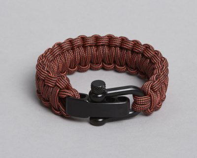 Reddish black paracord bracelet by ZLC.