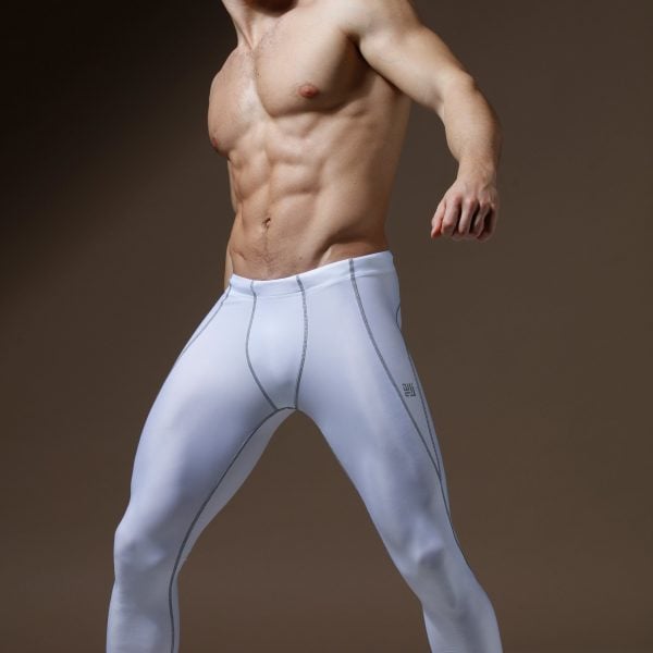 white-compression-pants
