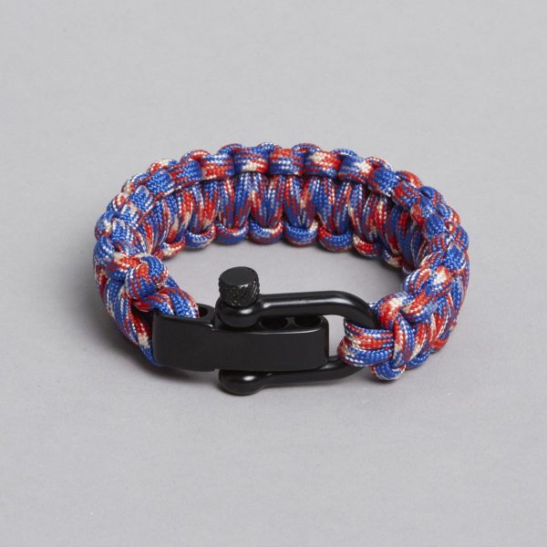 ZLC Blue, Red & White Paracord Bracelet