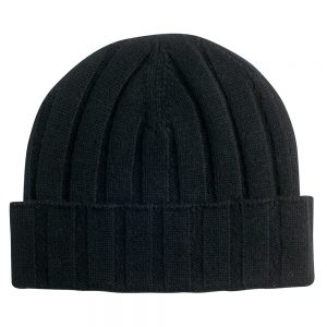 black cashmere beanie