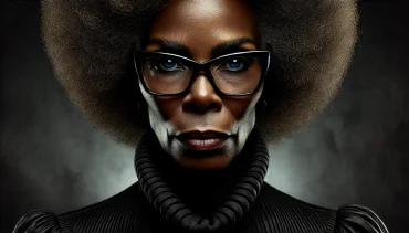 Illustration of Nina Palesa Bonde in the context of a public debate on racism in Denmark