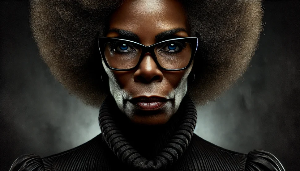Illustration of Nina Palesa Bonde in the context of a public debate on racism in Denmark