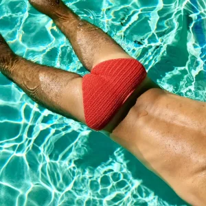 Solid-colour crochet speedo swimwear for men by ZLCOPENHAGEN – handcrafted and custom-fit