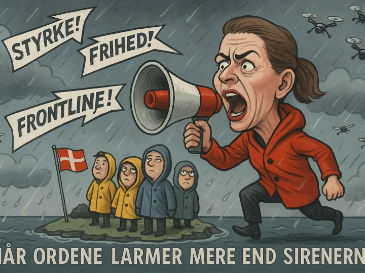 METTE FREDERIKSENS KRIGSRETORIK PRESSER DANMARK