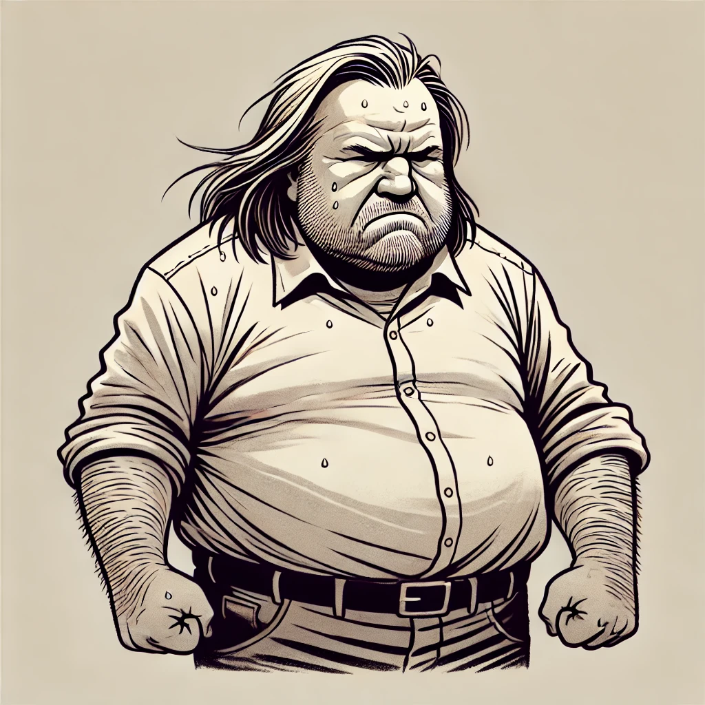 Satirisk illustration anvendt i analyse af journalistisk rolle og retorik i offentlig debat